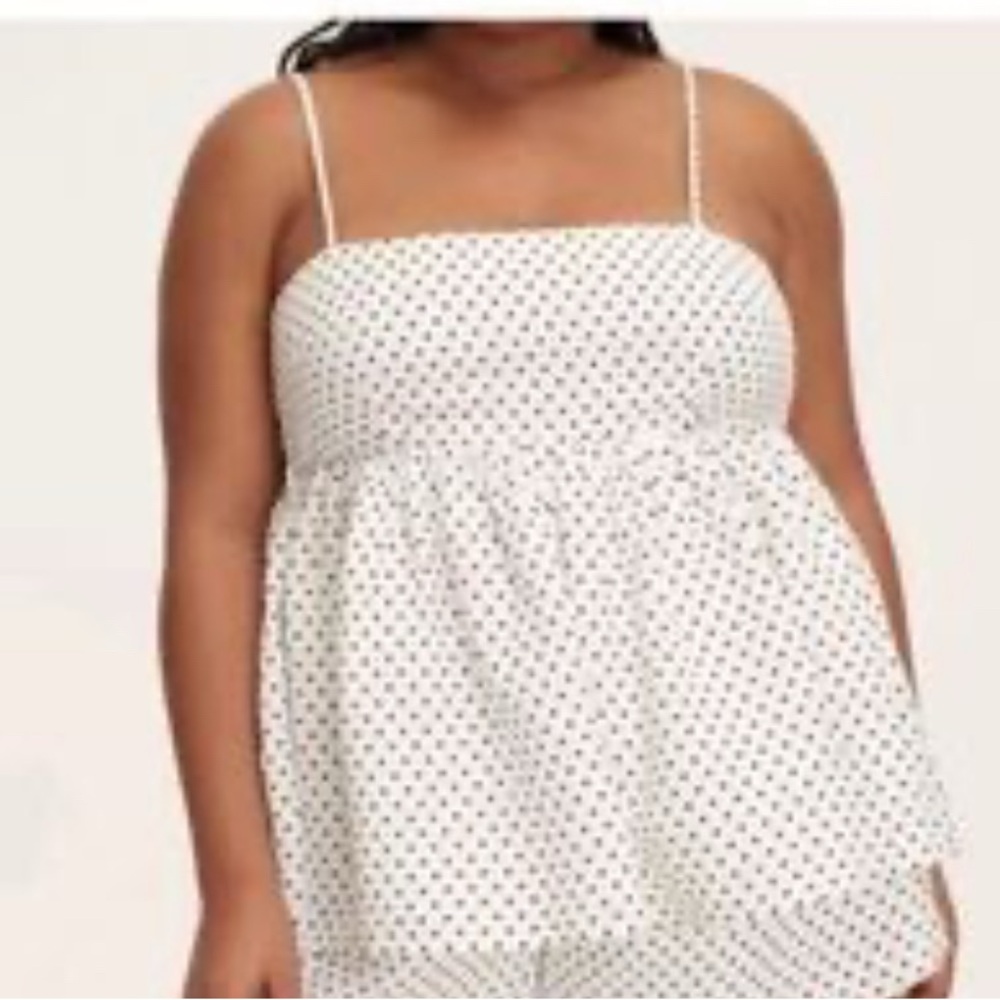 Kate Spade White and Black Polka Dot Top